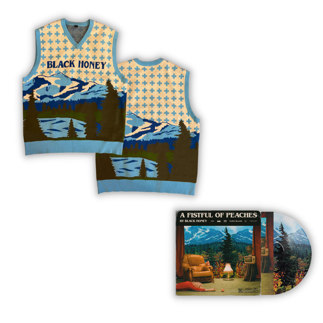 A Fistful of Peaches Deluxe Vinyl & Sweater Vest Bundle